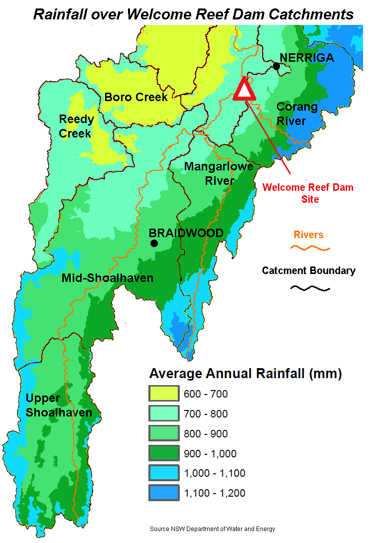 Average Annual Rainfall Map